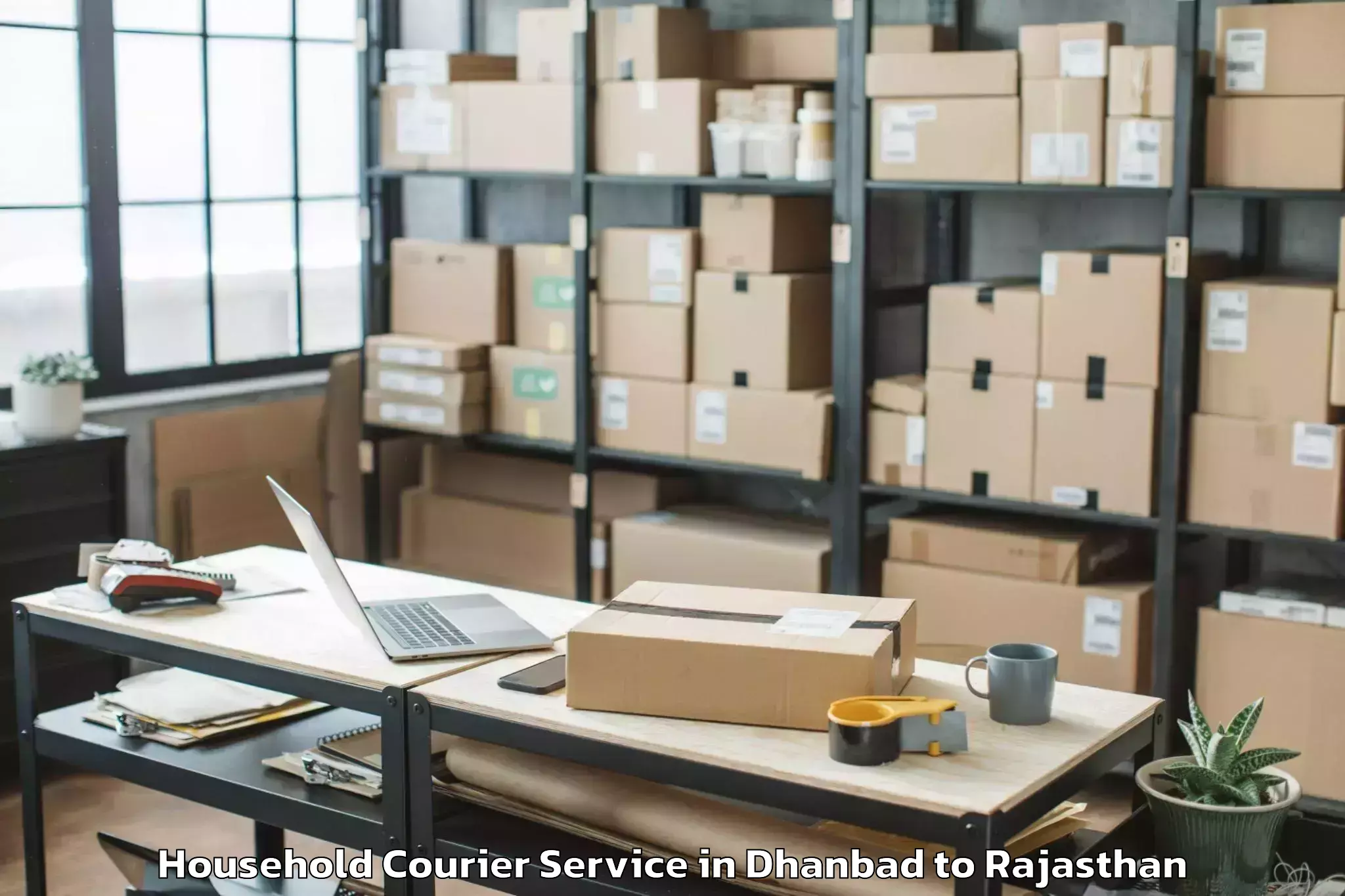 Book Dhanbad to Malpura Household Courier